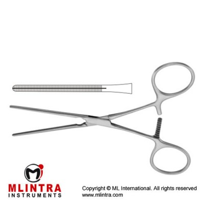 Cooley Atrauma Pediatric Vascular Clamp Stainless Steel, 14.5 cm - 5 3/4"